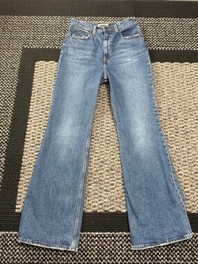 Levi’s 70s High Flare Premium Big E Distressed Jeans W28 Boho Western Classic
